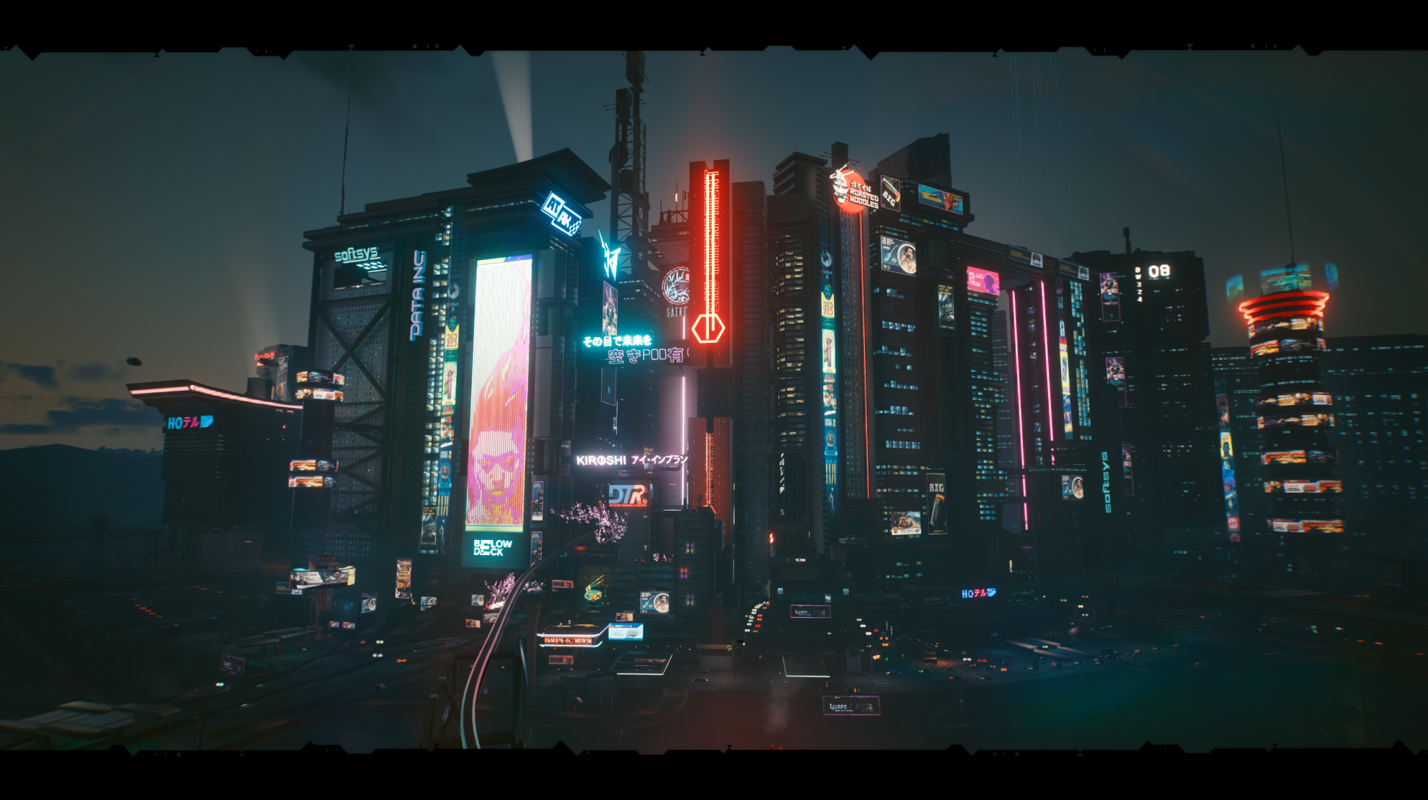 Cyberpunk 2077 город призрак